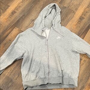 Nike Heather Gray Hoodie with Zip